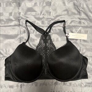 Victoria's Secret Black Bra 38D body by Victoria lined Demi front close NWT